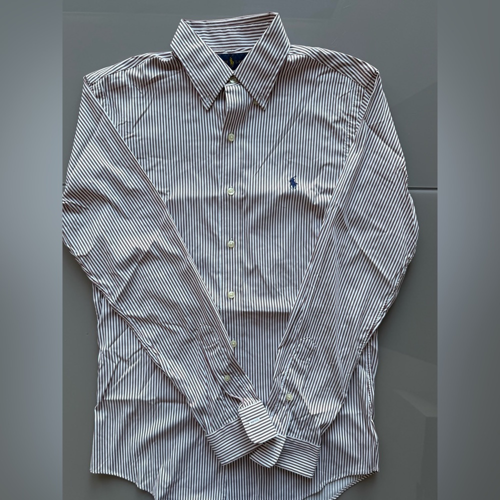 Ralph Lauren Navy and White Striped Shirt